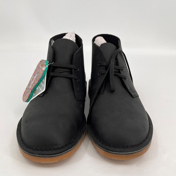 Clarks Bushacre 3 Chukka Boots Size 8.5M Black Leather Lace-Up Casual Shoes main image 9